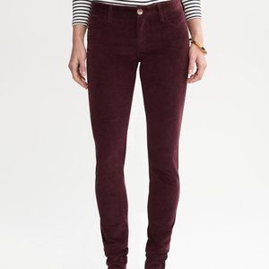 Banana Republic Brand Burgundy Women's size 26/2 Skinny Cord Pants corduroys